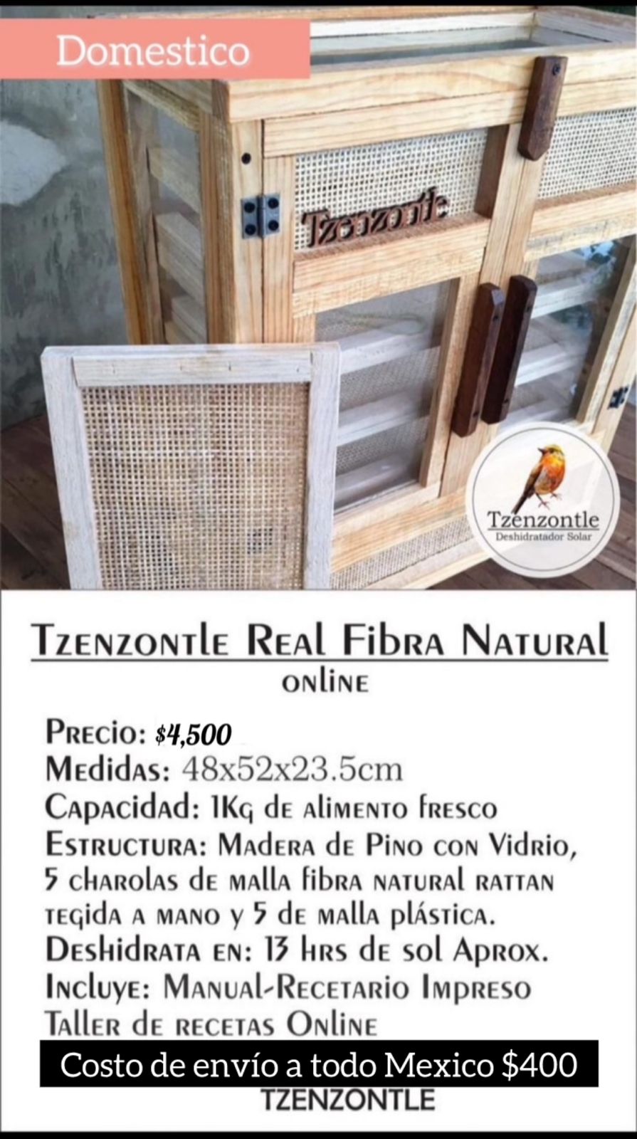 Tzenzontle Real Fibra Natural