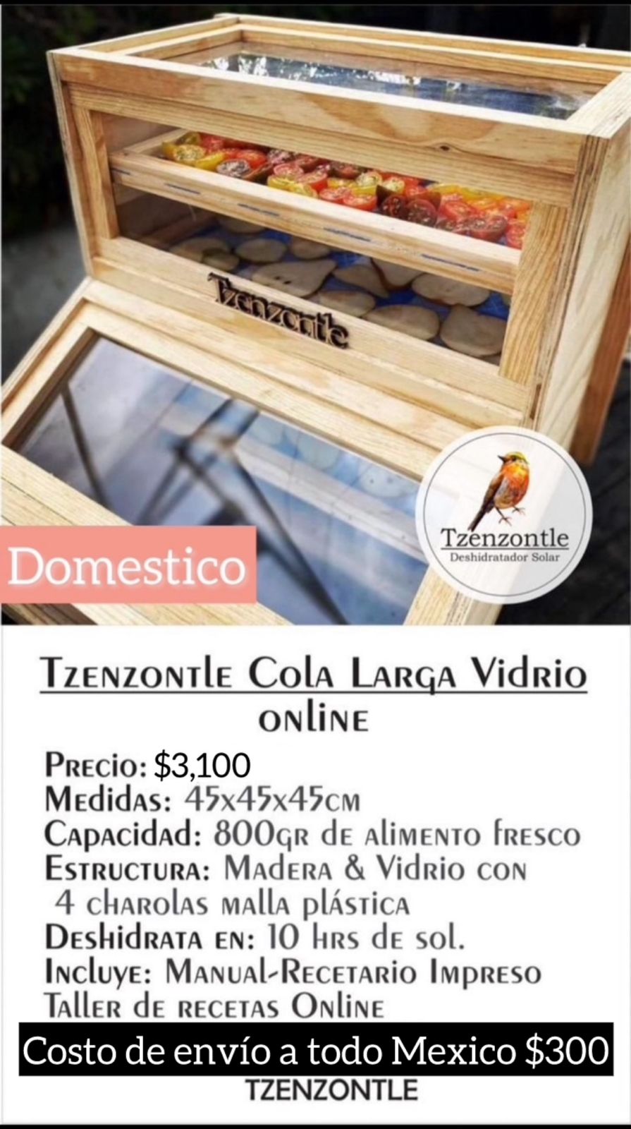 Tzenzontle Cola Larga Aluminio